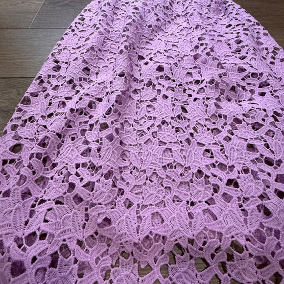 ASTR The Label Lace Overlay Midi A-Line Dress, Light Orchard, Size S, Dressy - Picture 5 of 15